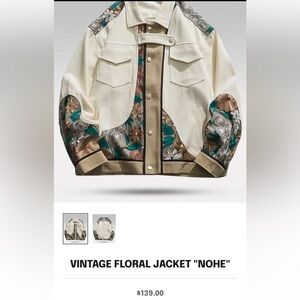 Vintage Floral Embroidered Denim Jacket